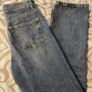 Topshop Dad Jeans Women’s Size 25 Button Fly High Rise Loose Fit Boyfriend EUC